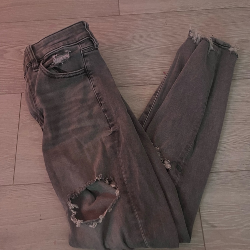 American Eagle Outfitters Distressed Black Jeggings
